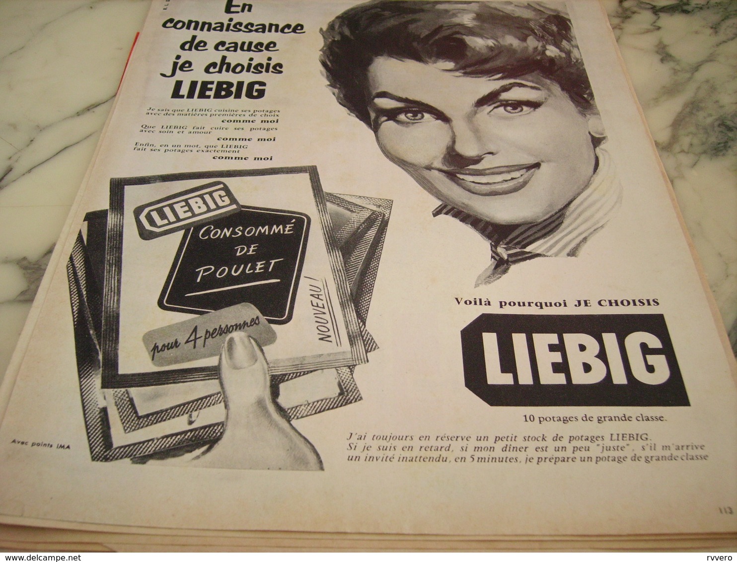 ANCIENNE PUBLICITE VOILA JE CHOISIS LA  SOUPE LIEBIG 1955 - Autres & Non Classés