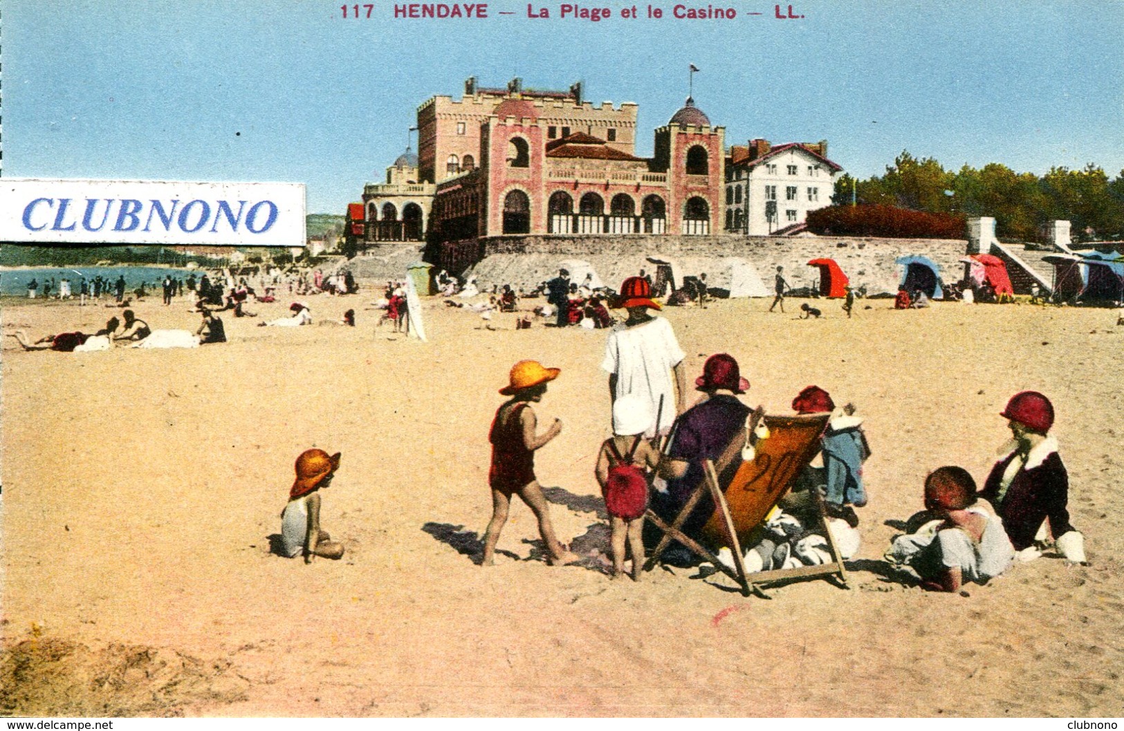 CPA - HENDAYE - LA PLAGE ET LE CASINO  (IMPECCABLE) - Hendaye