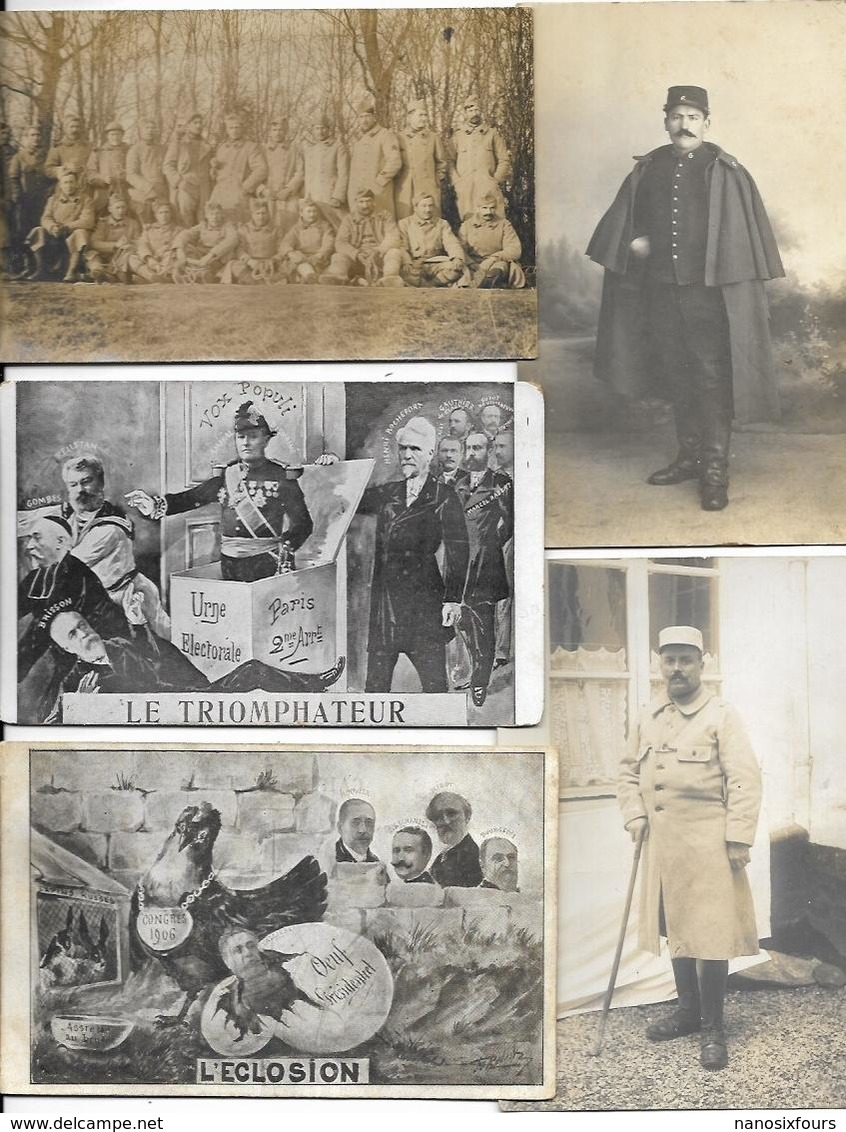 LOT DE 95 CARTES OU PHOTOS MILITAIRES DIVERS. A VOIR