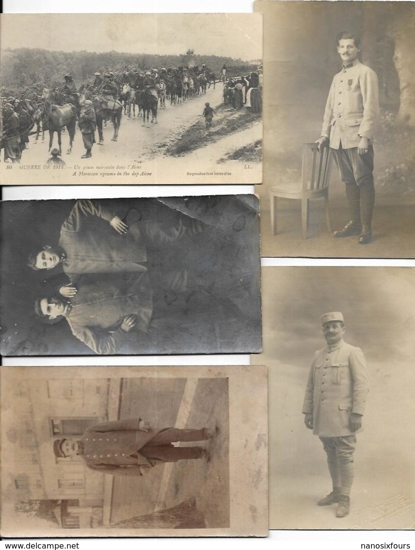 LOT DE 95 CARTES OU PHOTOS MILITAIRES DIVERS. A VOIR