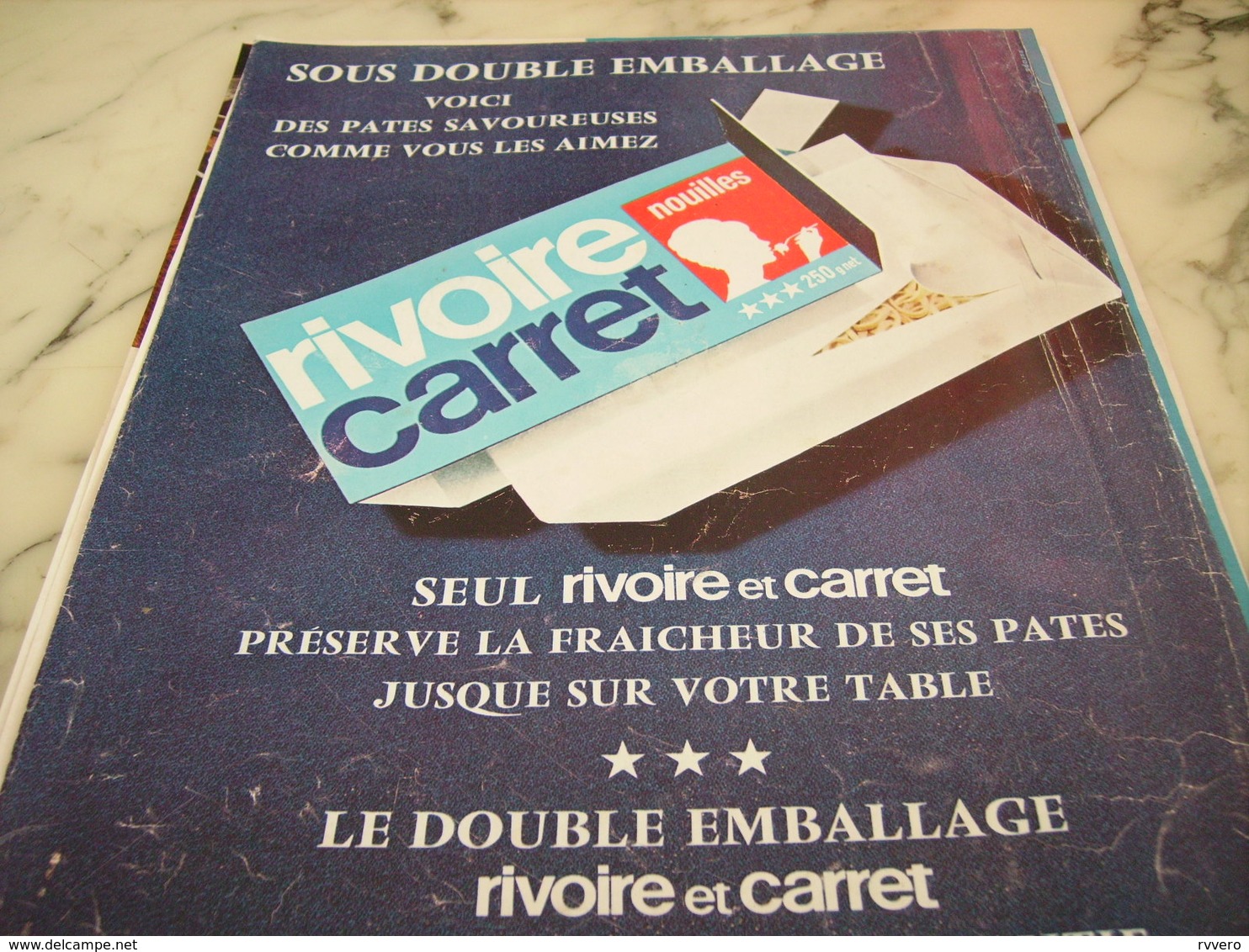 ANCIENNE PUBLICITE PATE  RIVOIRE & CARRET 1968 - Affiches