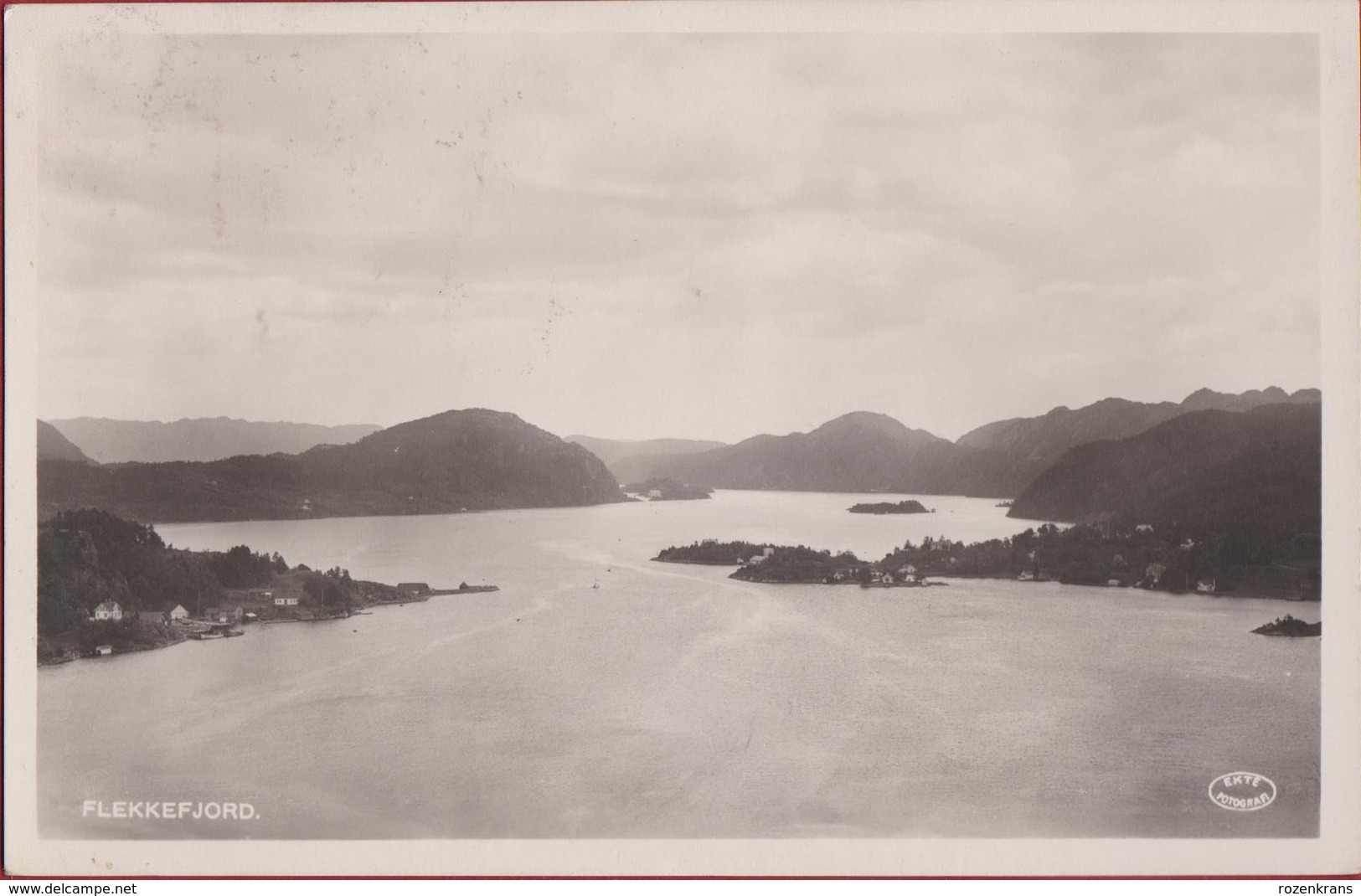 Norway Norge Norvege Flekkefjord Fjord 1933 Fotokaart Photo Card Noorwegen (In Very Good Condition) - Norwegen