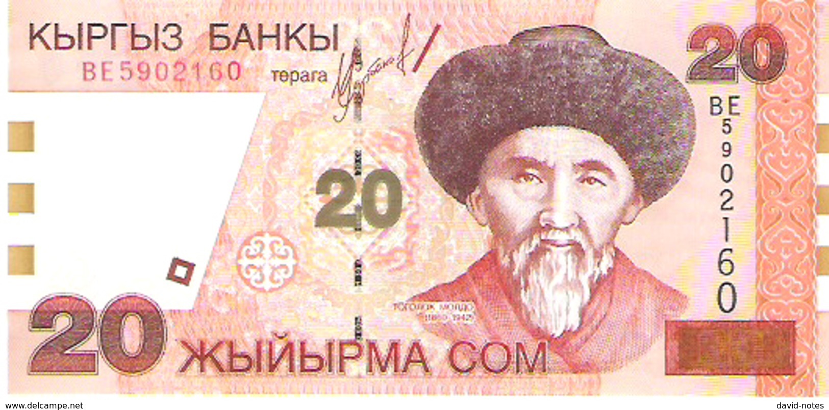 Kyrgyzstan - Pick 19 - 20 Som 2002 - Unc - Kirghizistan