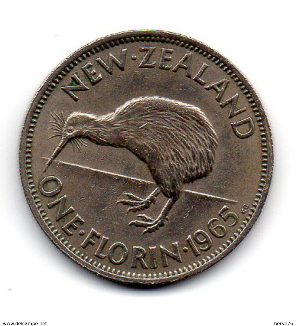 NOUVELLE ZELANDE - NEW ZEALAND - Pièce One Florin 1965 - Neuseeland
