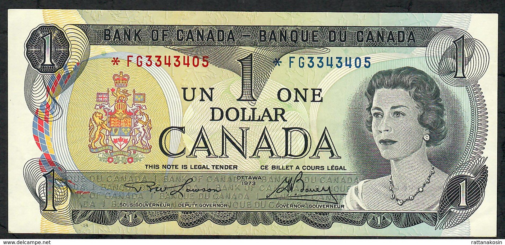 CANADA  P85a 1 DOLLAR 1973 Lawson/Bouey STAR NOTE REPLACEMENT - Canada