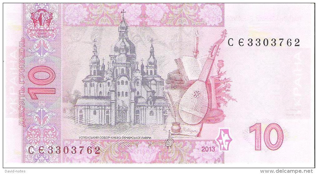 Ukraine - Pick 119A-c - 10 Hryven 2013 - Unc - Ucraina