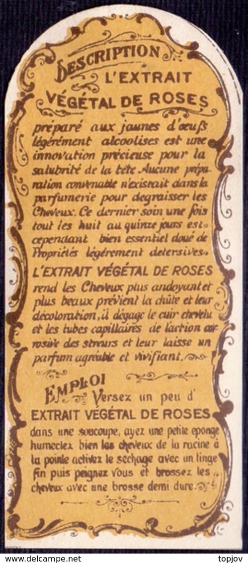 PRINT From J. STERN BERLIN -  EXTRAIT  VEGETAL  DE  ROSES -  Cc 1910/5 - Ours Parfumés