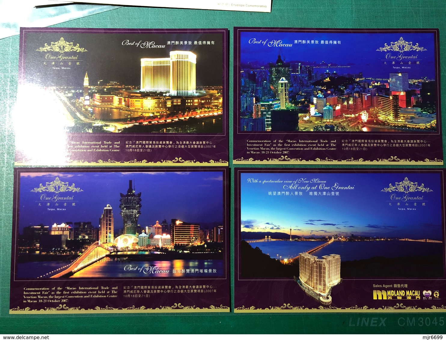 2007 MACAU PRIVATE COMMEMORATIVE COMMERCIAL POST CARDS SET OF 4 CARDS - Briefe U. Dokumente