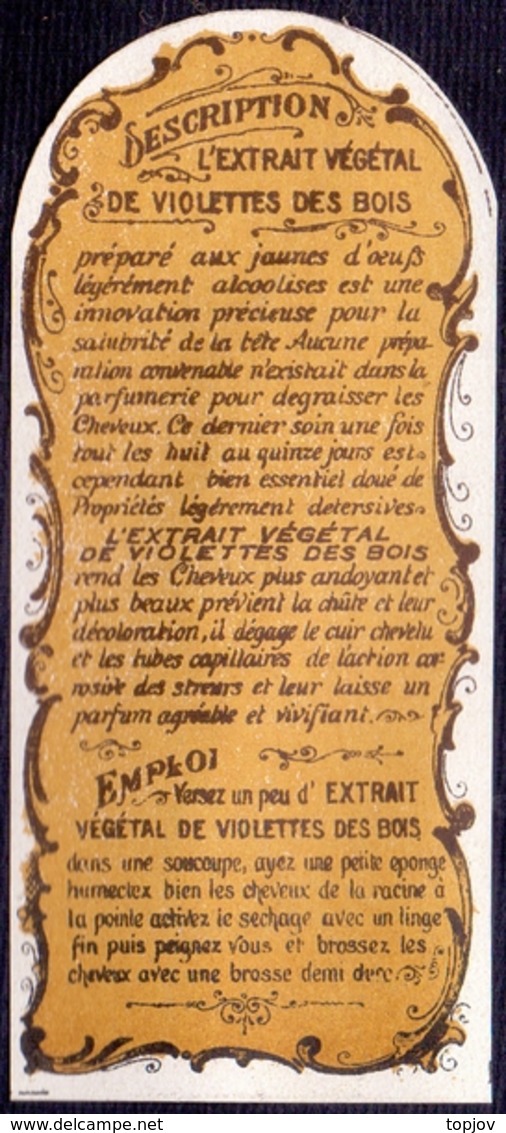 PRINT From J. STERN BERLIN -  L'EXTRAIT  VEGETAL  DE  VIOLETTES  DES  BOISROSES -  Cc 1910/5 - Ours Parfumés