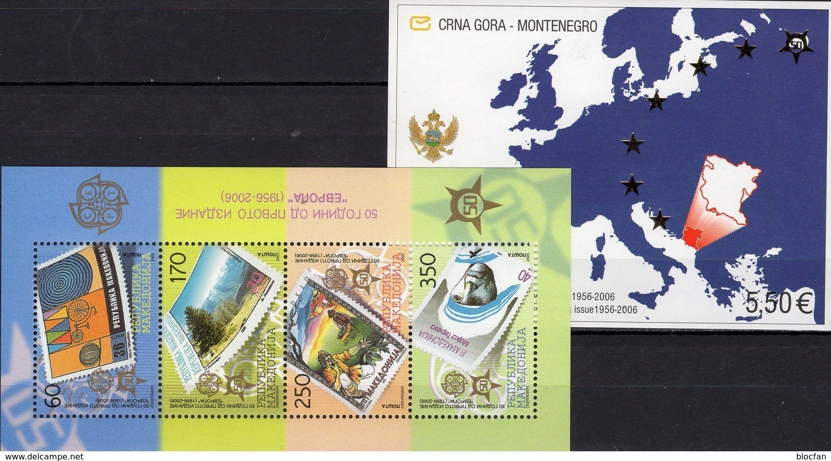 Blocks CRNA GORA Block 3+MACEDONIA Bl.13 ** 65€ Mother Teresa Blocs M/s Stamps On Stamp Sheets Ss Bf CEPT 1956-2006 - Montenegro