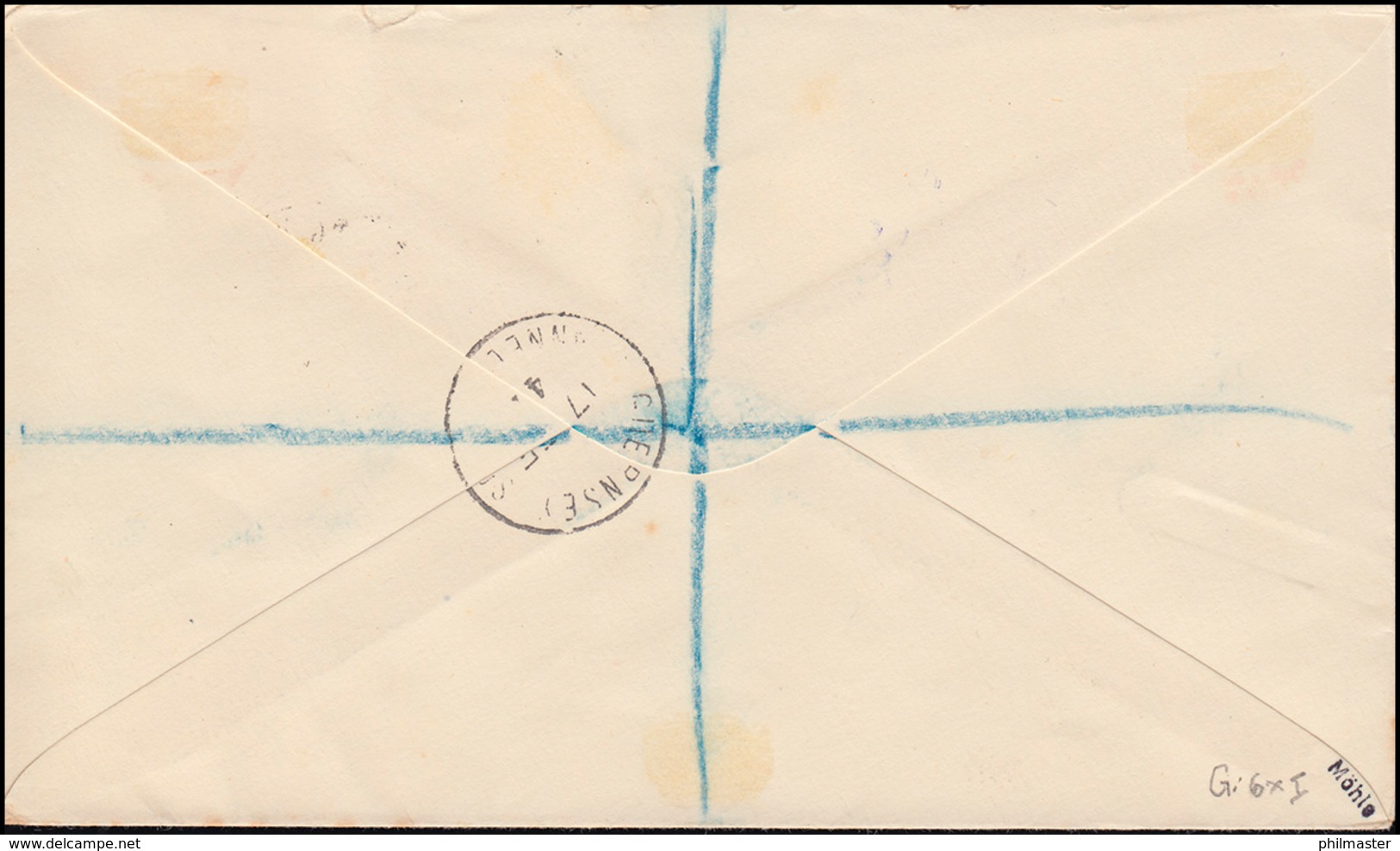 Kanalinseln - Guernsey I Halbierung 6mal Mit ZF R-Brief 17.2.41, Geprüft Möhle - Besetzungen 1938-45