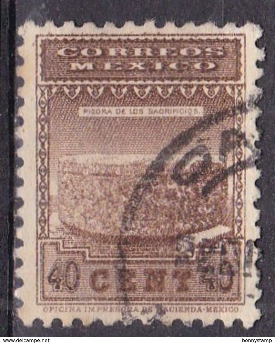 Messico, 1934/40 - 40c Stone Of Tizoc - Nr.717 Usato° - Mexiko