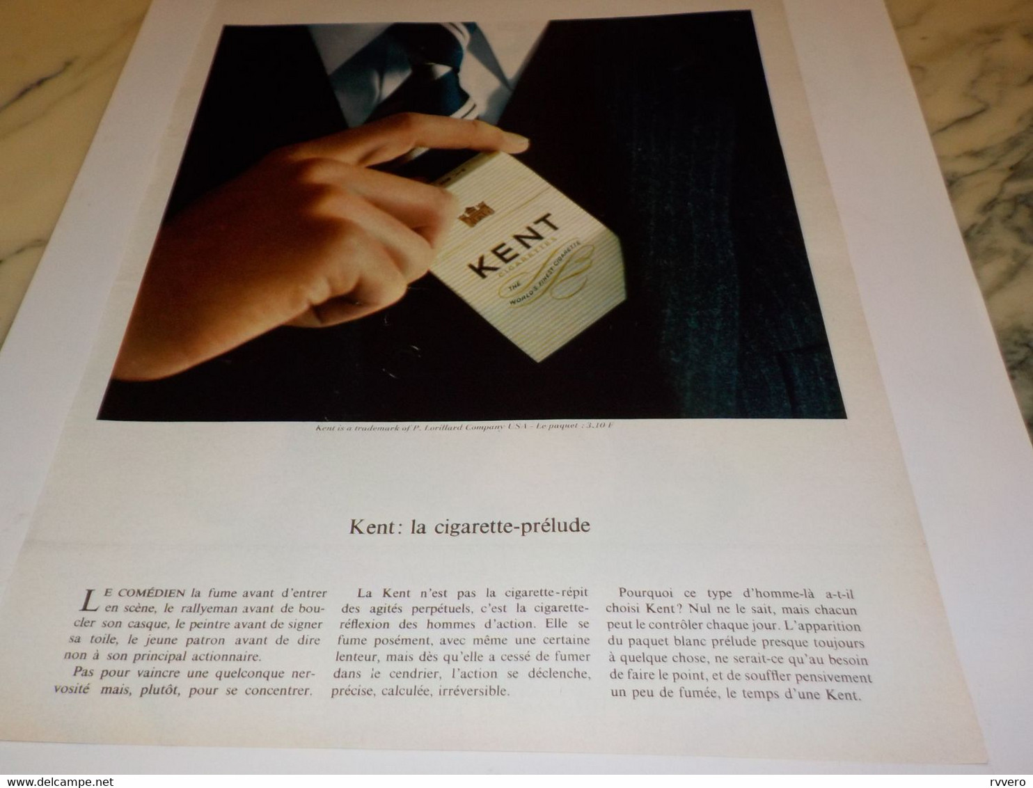 ANCIENNE PUBLICITE CIGARETTE PRELUDE KENT 1968 - Autres & Non Classés