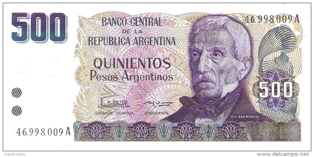 Argentina - Pick 316 - 500 Pesos Argentinos 1983-1985 - Unc - Argentina