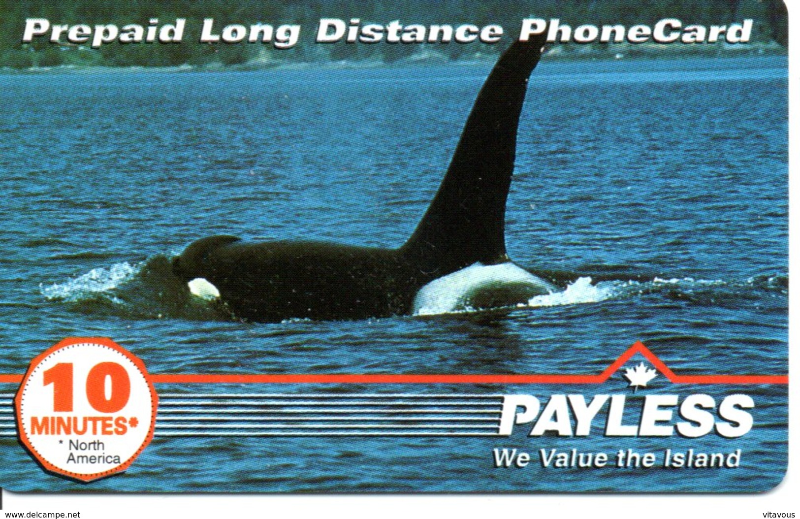 Baleine Carte Prépayée Canada Phonecard  (G 89) - Canada