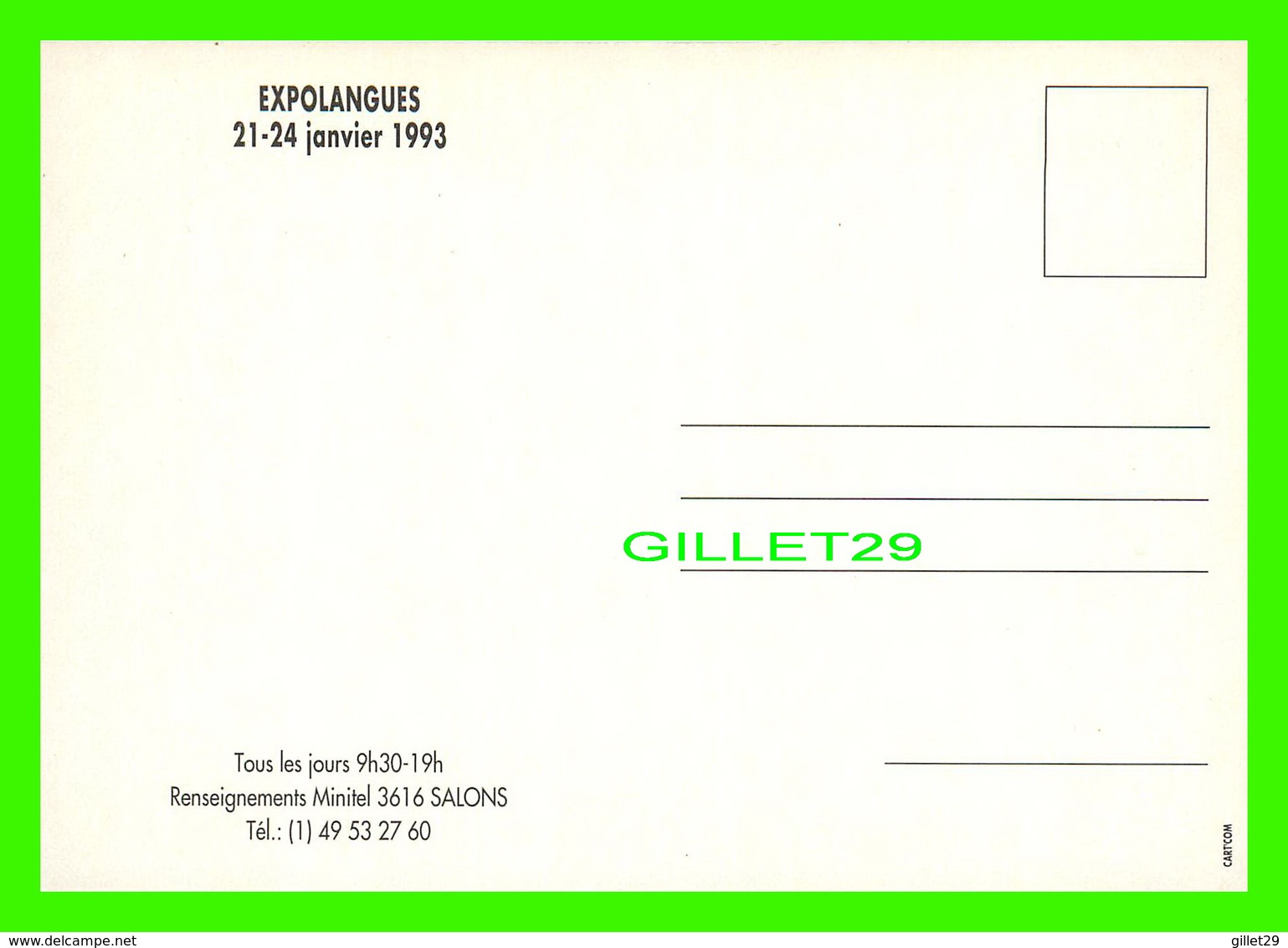 ADVERTISING - PUBLICITÉ DE LIVRES - 11e SALON INTERNATIONAL DES LANGUES & DES CULTURES 1993 - EXPOLANGUES - - Publicité