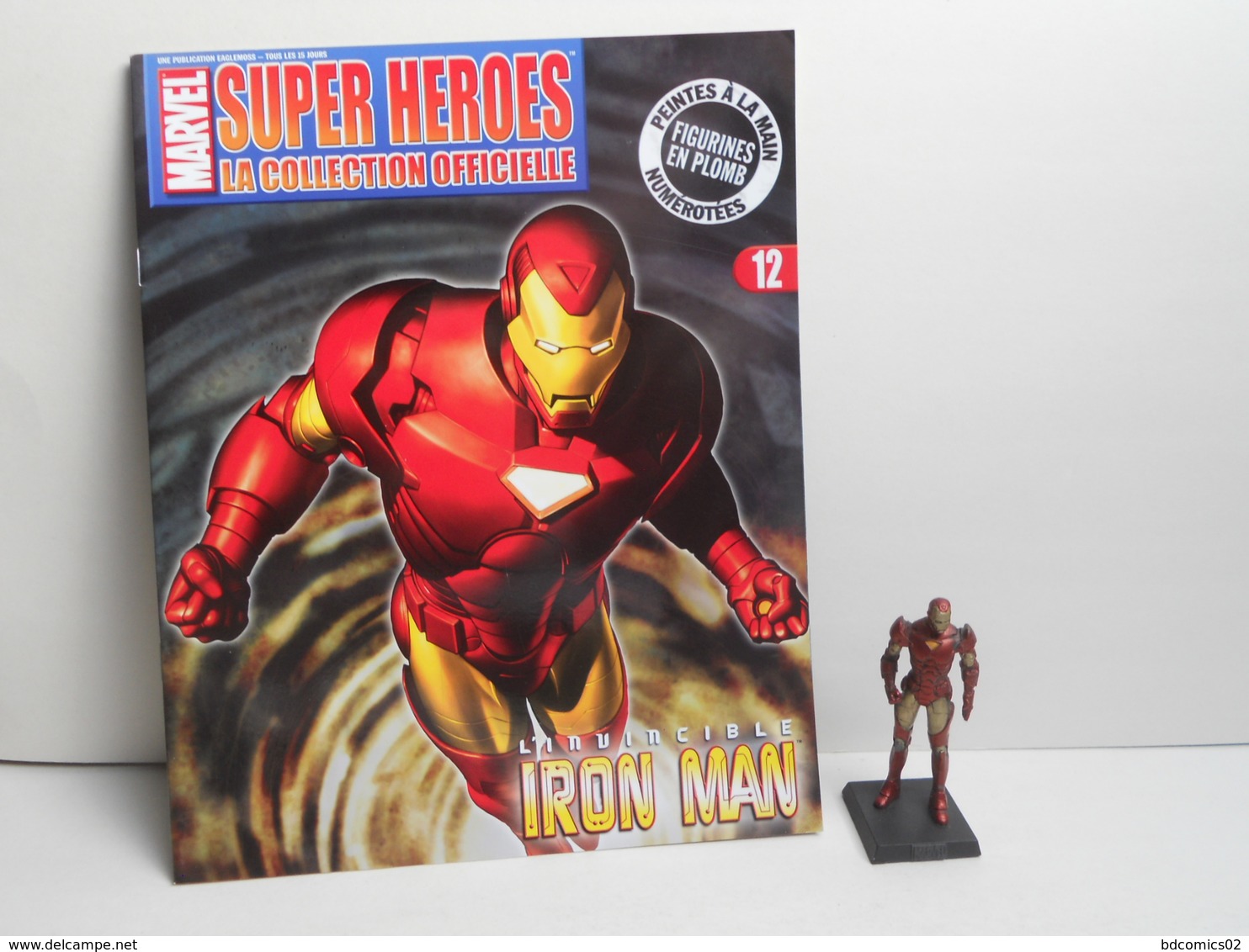 IRON MAN   Figurine N°12 En Plomb Eaglemoss AVEC FASCICULE Sans BOITE - Marvel Heroes