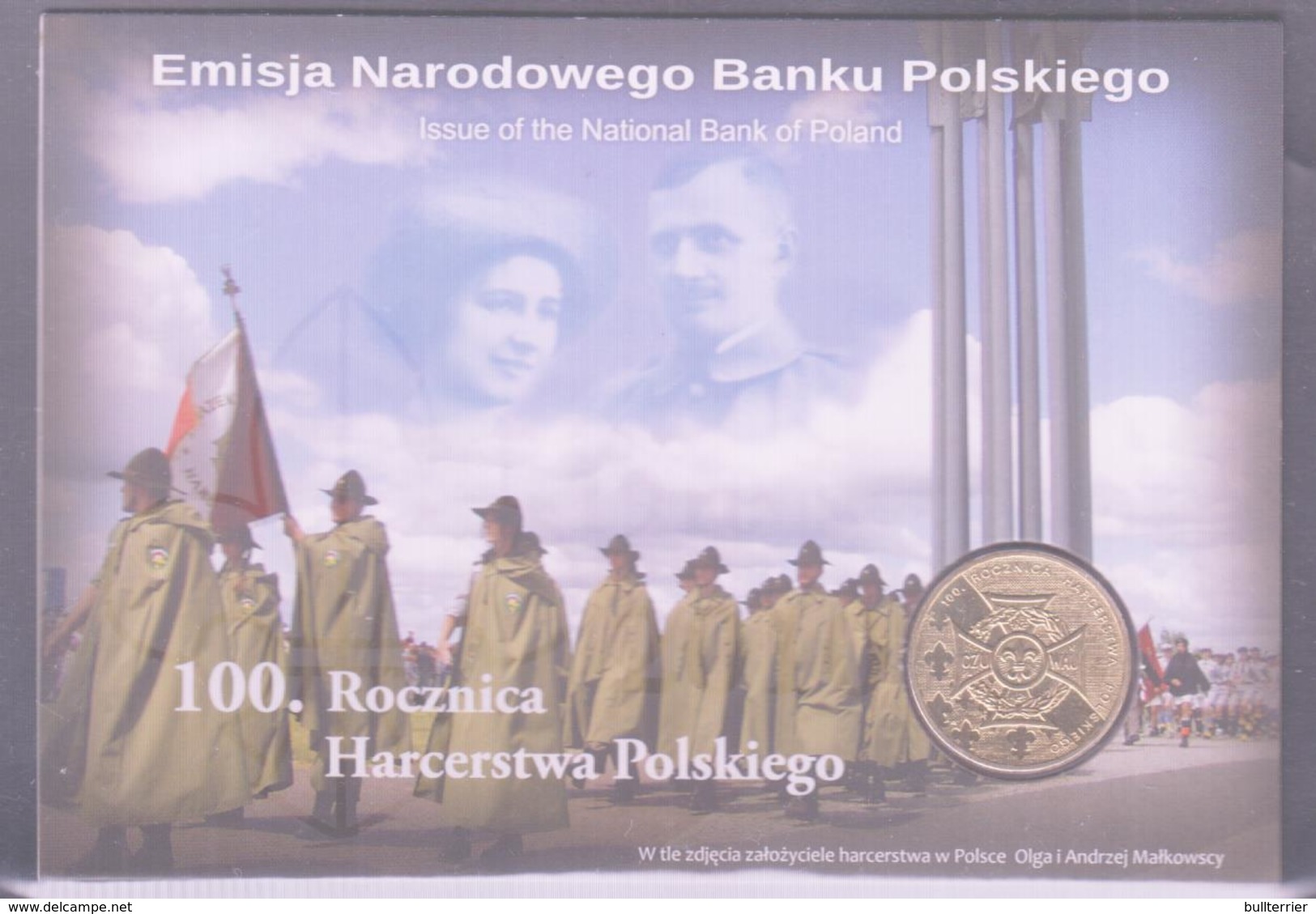 SCOUTS -  POLAND - SPECIAL FOLDER WITH 2 ZLOTY COIN - Portugal