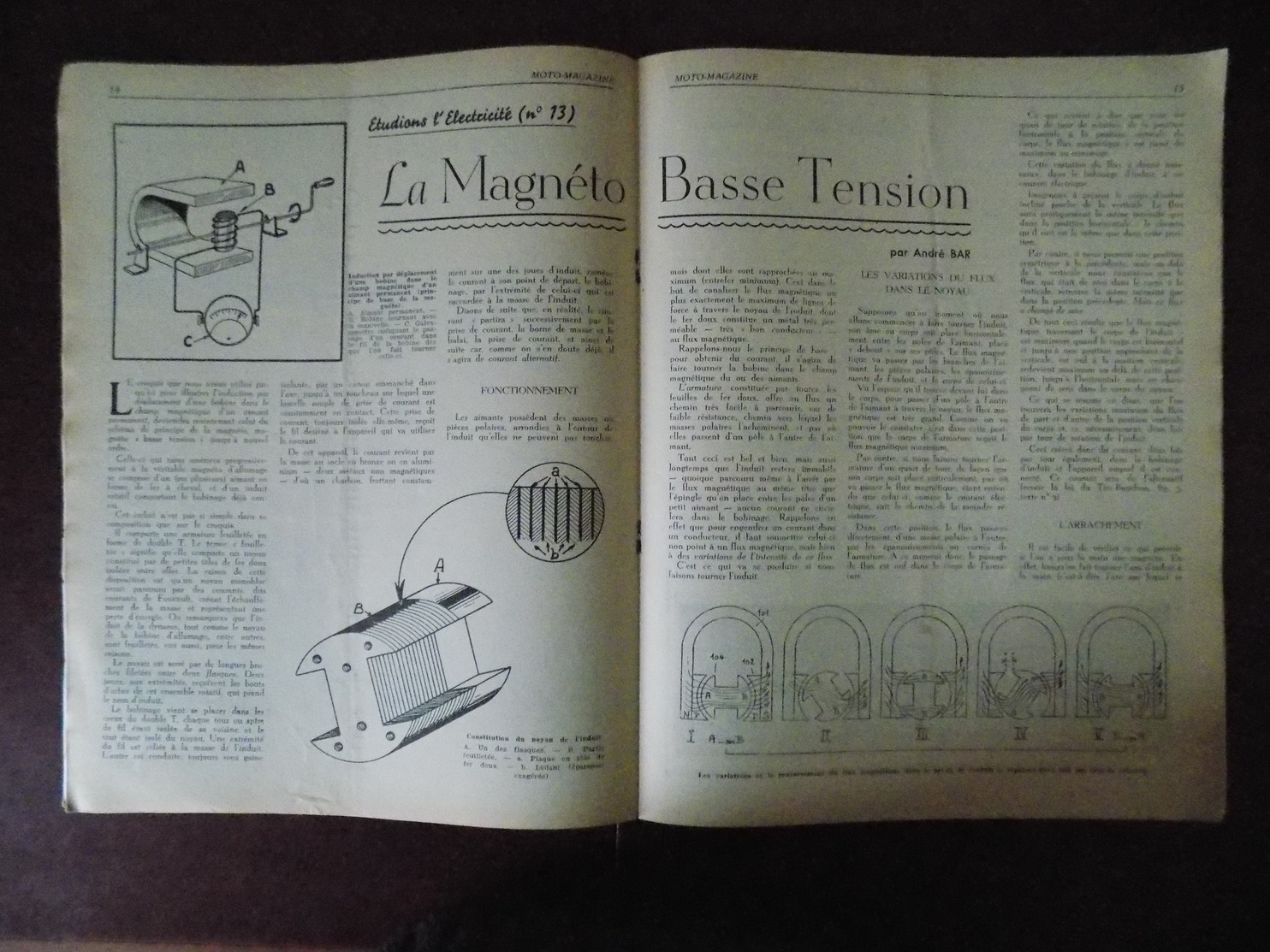 Moto Magazine N° 35 Maurice Pire - Mariage Motocycliste à Molenbeek - Magnéto Basse Tension - Auto/Moto