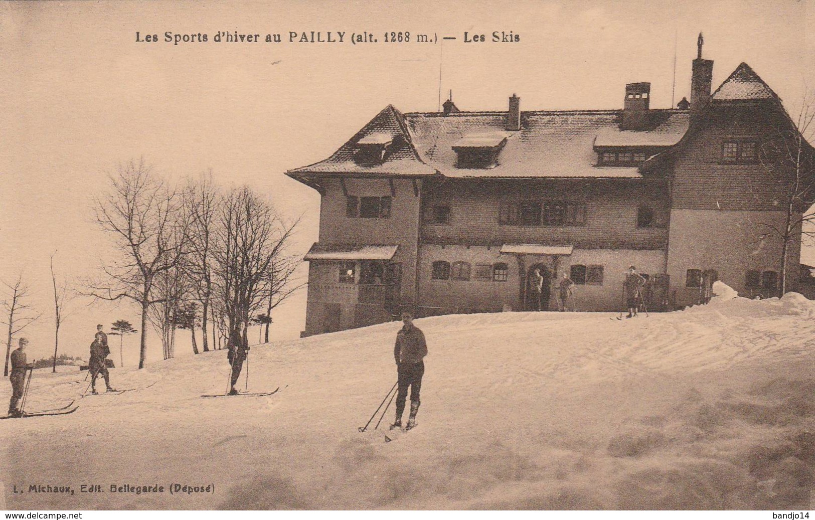 Le Pailly Sur Gex  -  Les Skis  - Hôtel  " La Gentiane " ( Cachet Hôtel ) -  Scan Recto-verso - Non Classés