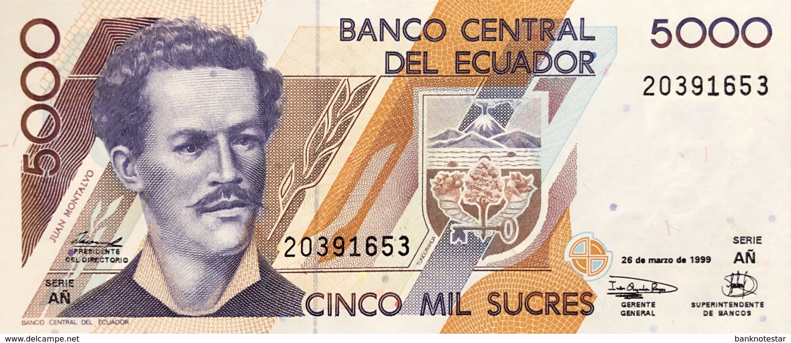 Ecuador 5.000 Sucres, P-128c (26.3.1999) - UNC - Ecuador