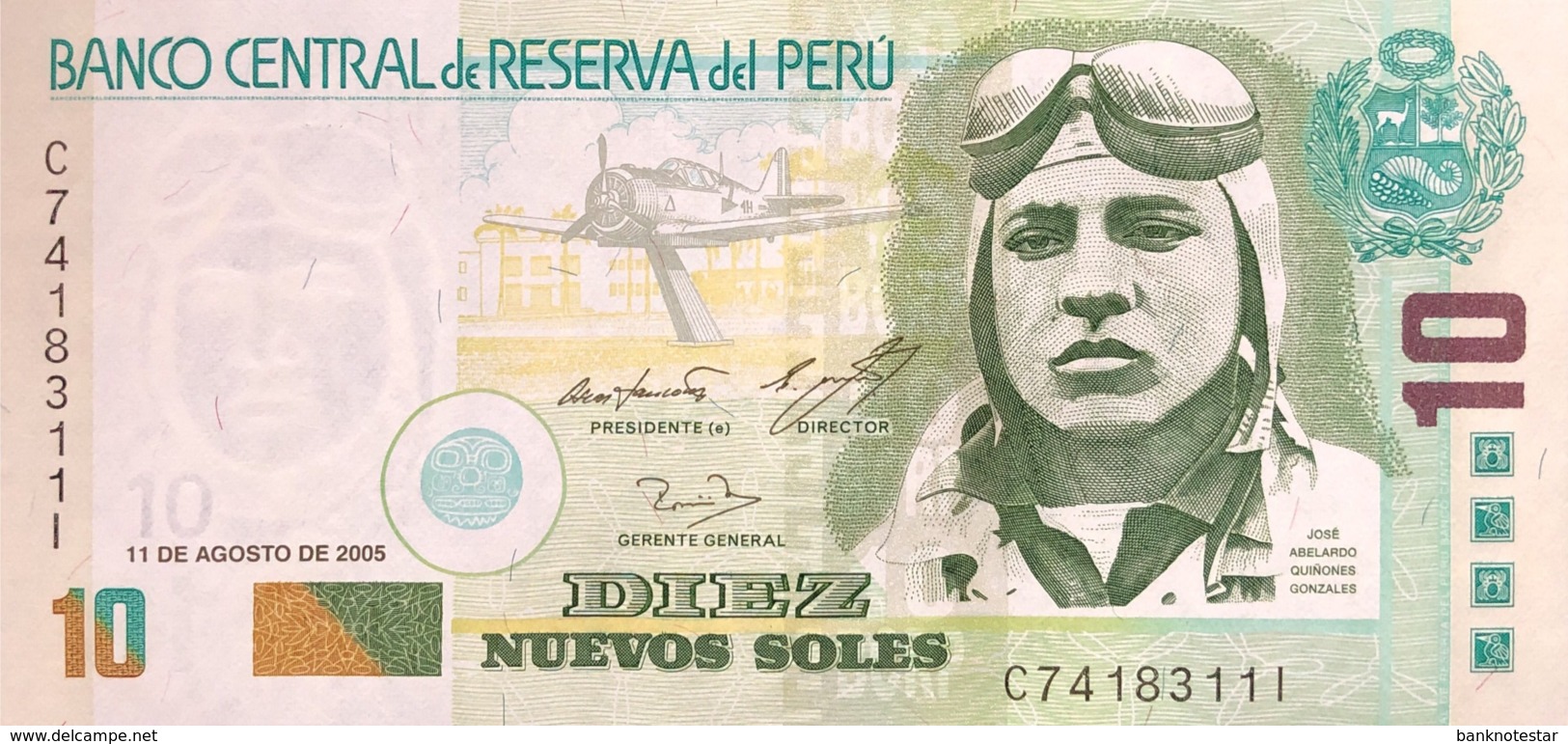 Peru 10 Nuevos Soles, P-179a (11.8.2005) - UNC - Peru