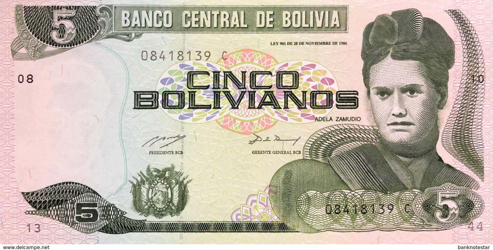 Bolivia 5 Bolivianos, P-209 (1993) - UNC - Bolivien