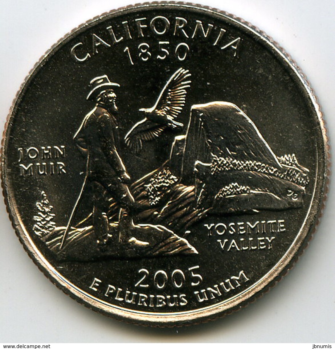 Etats-Unis USA 25 Cents Quarter 2005 P California UNC KM 370 - 1999-2009: State Quarters