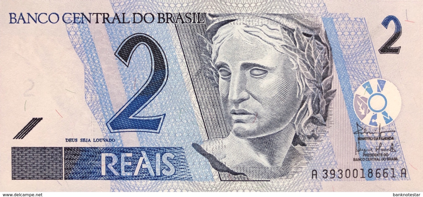 Brazil 2 Reais, P-249b (2001) - UNC - Sign. 40 - Brasilien