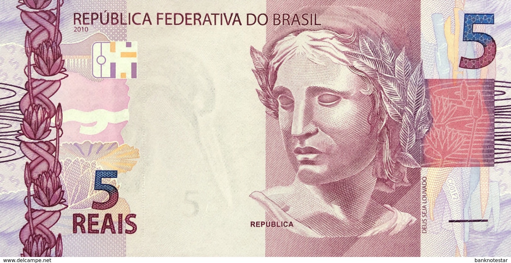 Brazil 5 Reais, P-253a (2010) - UNC - Brésil