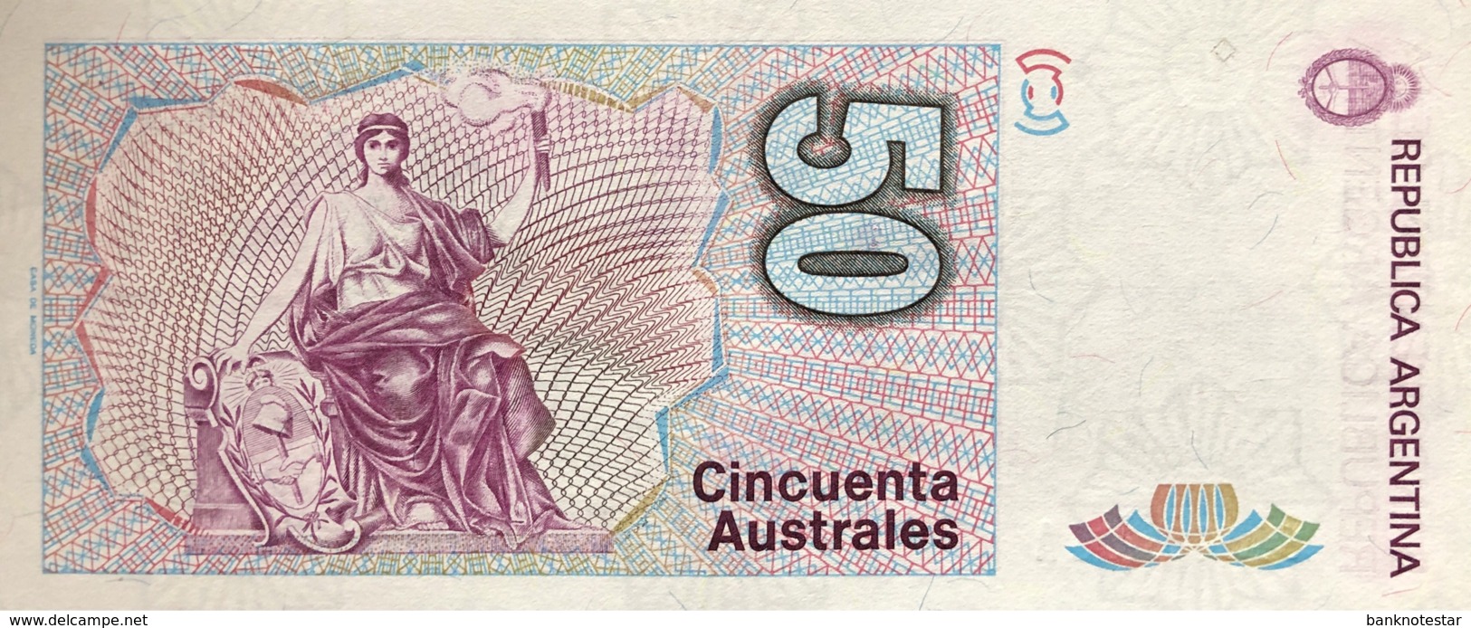 Argentina 50 Australes, P-326b - UNC - Serie A - Argentinien