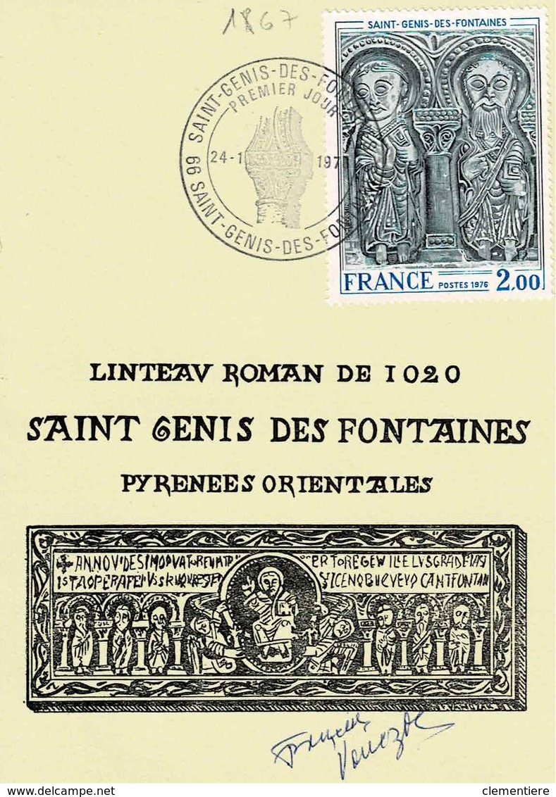 TP N° 1867 Seul  Sur Carte 1er Jour De St Denis Des Fontaines - 1961-....
