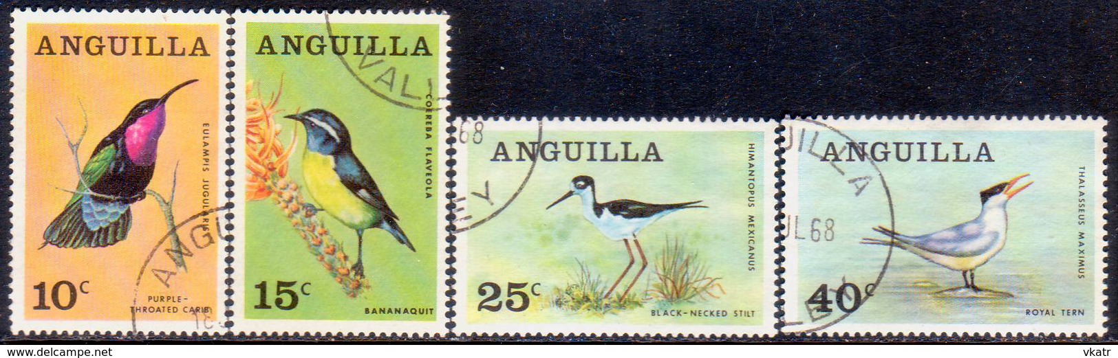 Anguilla 1968 SG #36-39 Compl.set Used Birds - Anguilla (1968-...)