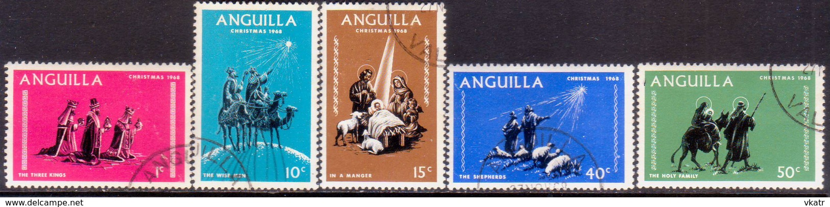 Anguilla 1968 SG #44-48 Compl.set Used Christmas - Anguilla (1968-...)