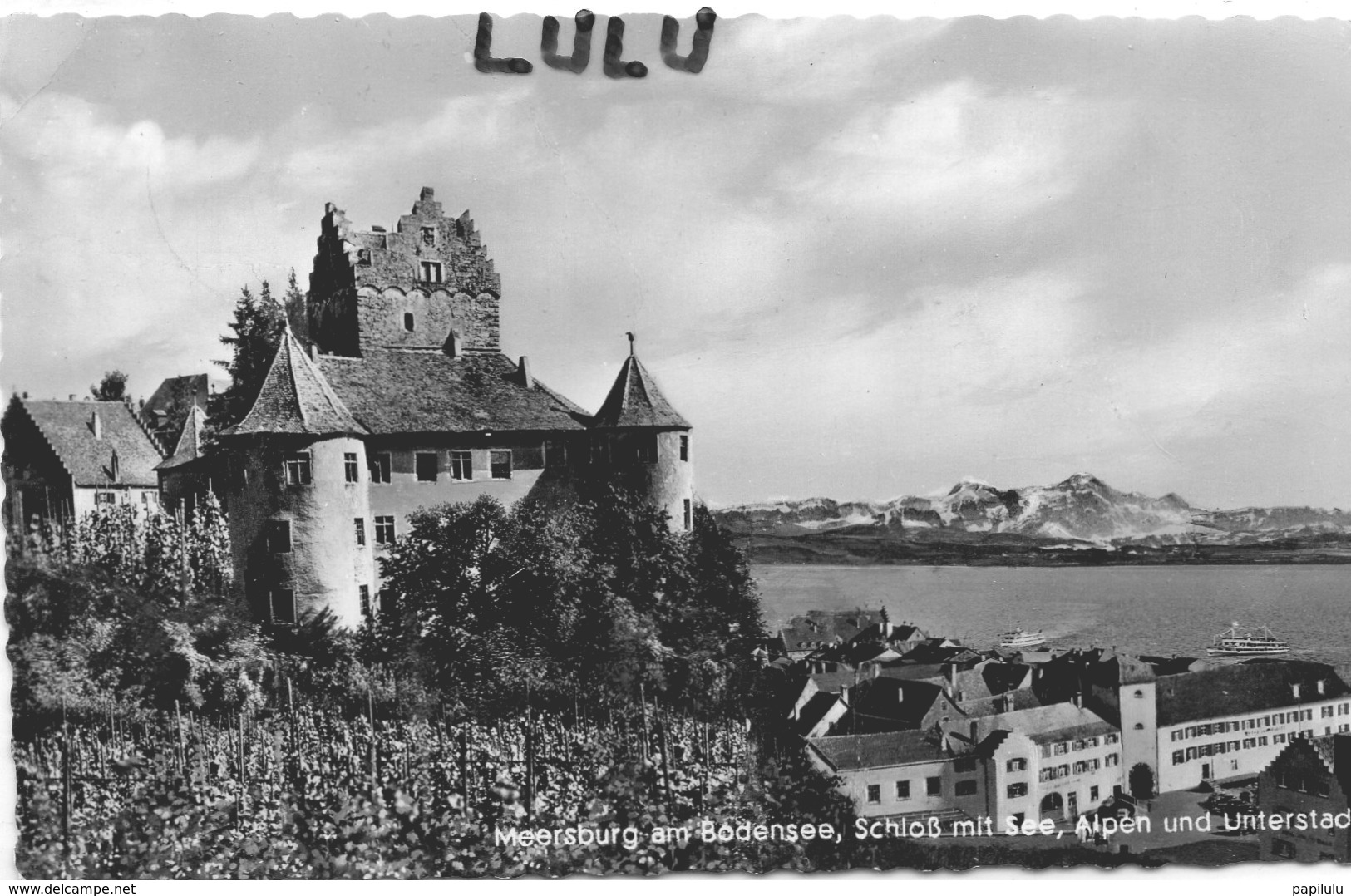 ALLEMAGNE : Meersburg Am Bodensee Schlob Mit See Alpen Und Unterstadt - Meersburg