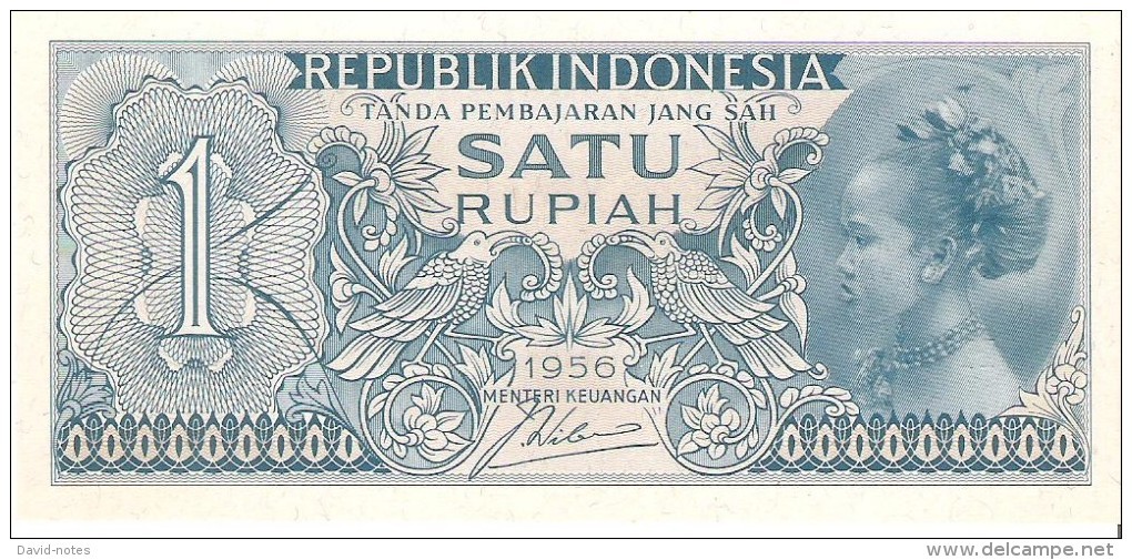 Indonesia - Pick 74 - 1 Rupiah 1956 - Unc - Indonesia