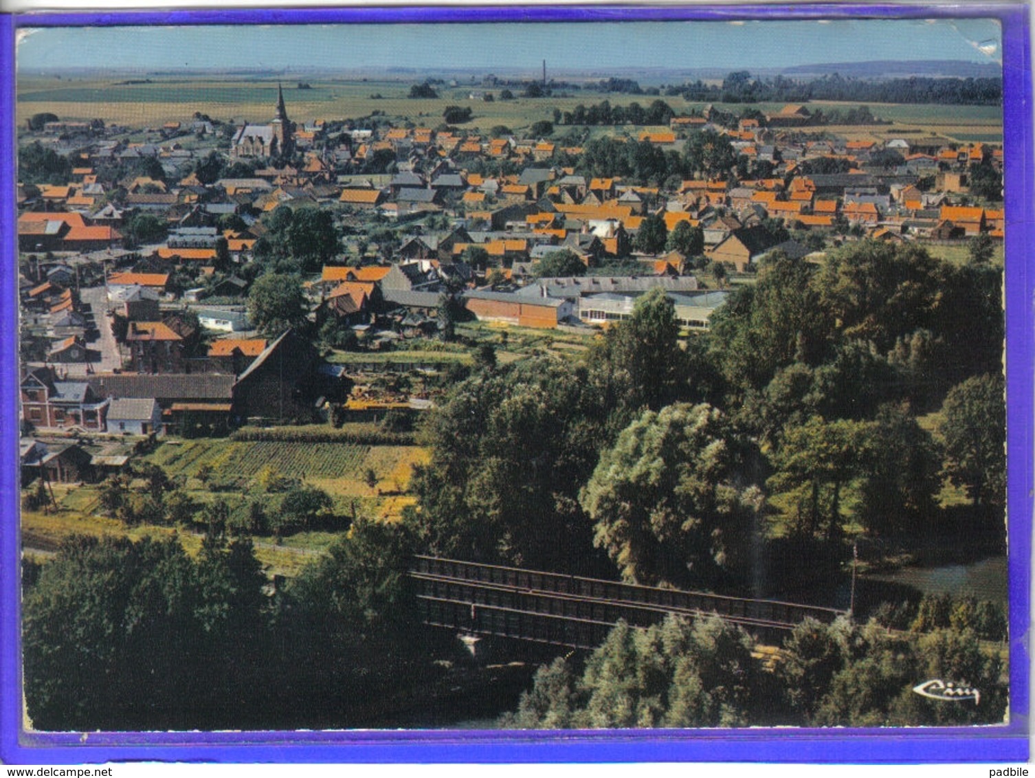 Carte Postale 59. Marcoing  Vue D'avion   Très Beau Plan - Marcoing