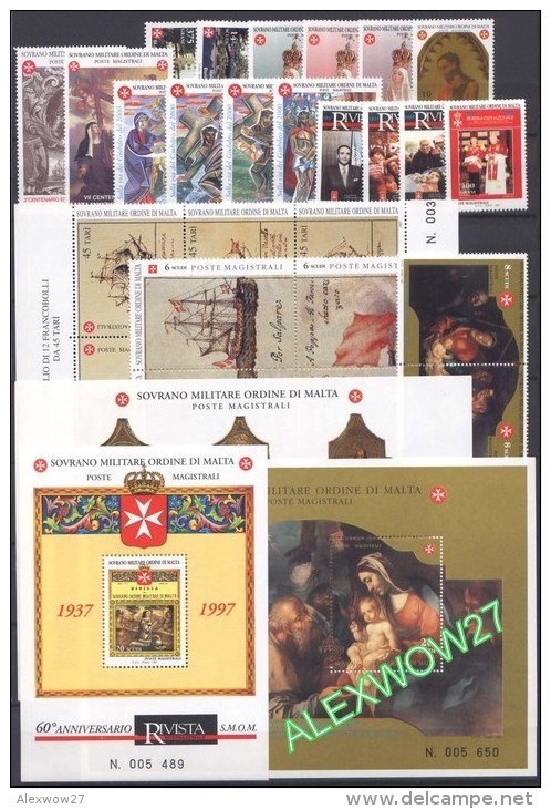 -- SMOM  1997 -- Annata Completa + 3 MINISHEET -- Years Complete ** - Sovrano Militare Ordine Di Malta