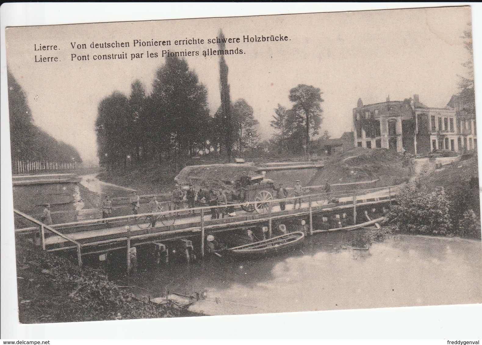 LIER PONT CONSTRUIT PAR LES PIONNIERS ALLEMANDS - Lier