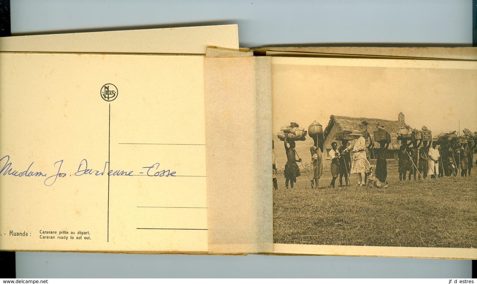 10 CP Ruanda Urundi "Caravane" Ed. Jos Dardenne 1 carnet série 2 E. Vers 1930 Ethnographie Rwanda Burundi