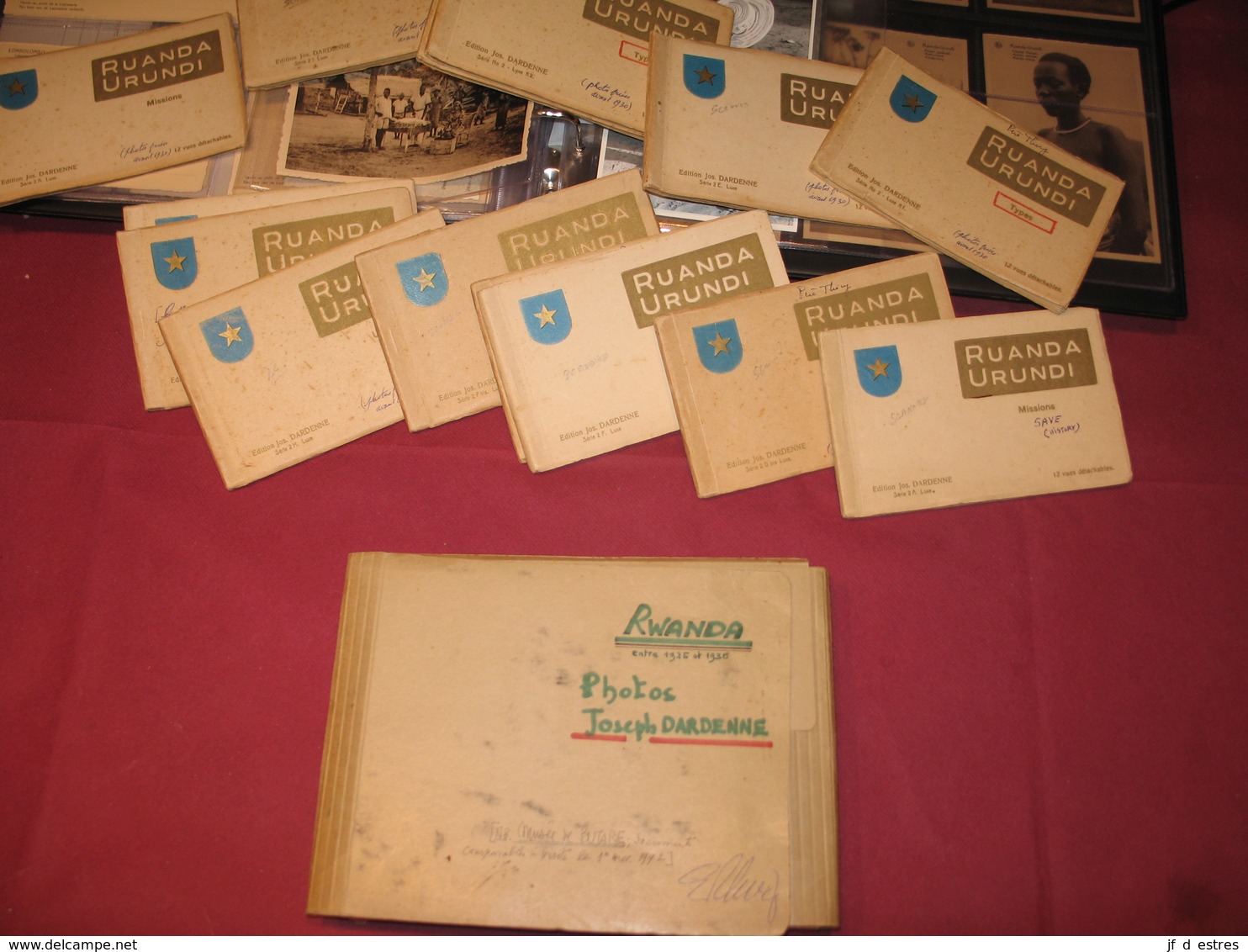 10 CP Ruanda Urundi "Caravane" Ed. Jos Dardenne 1 carnet série 2 E. Vers 1930 Ethnographie Rwanda Burundi