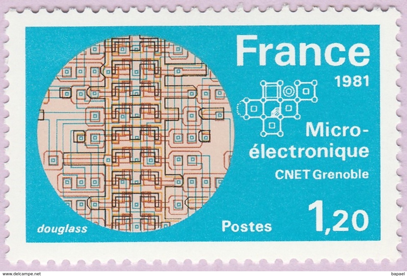 N° Yvert & Tellier 2126 - Timbre De France (Année 1981) - MNH - Microélectronique Du C.N.E.T. (Microprocesseurs) - Neufs