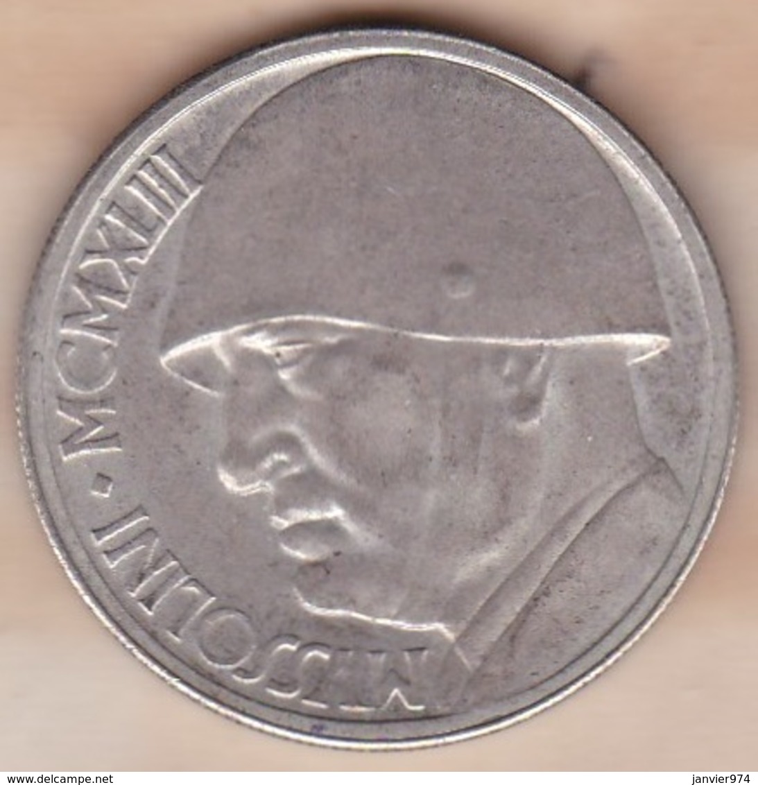 Médaille 20 LIRE 1943 MUSSOLINI – DUCE - Andere & Zonder Classificatie