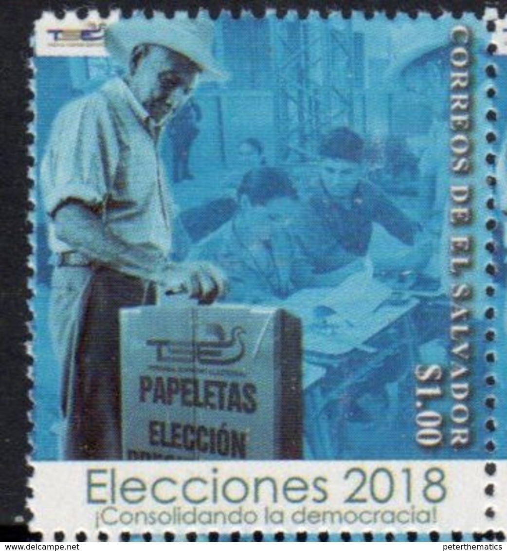 EL SALVADOR , 2018, MNH,ELECTIONS, DEMOCRACY,1v - Unclassified