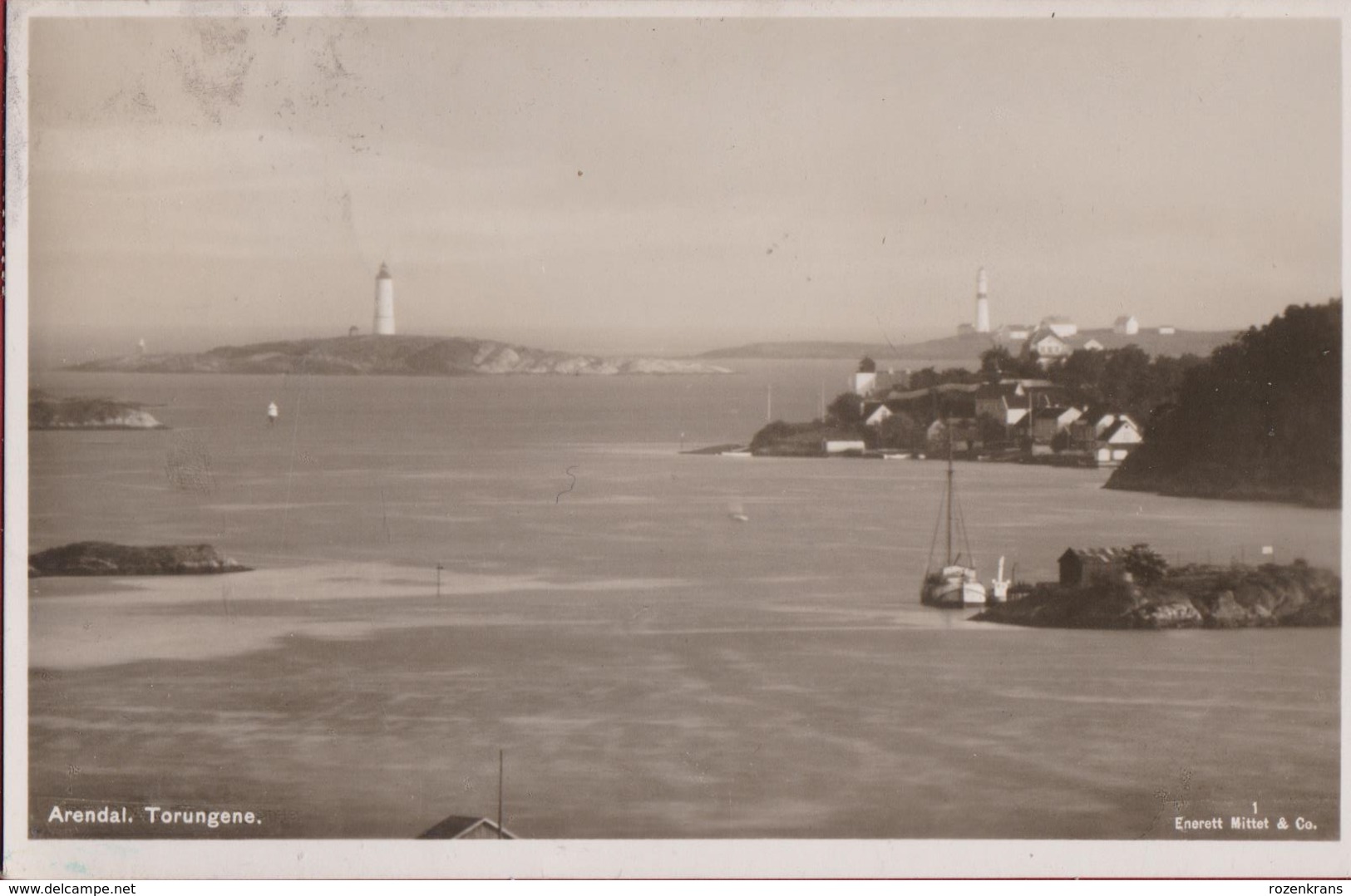 Norway Norge Norvege Arendal Torungene Leuchtturm Lighthouse Phare Fotokaart Photo Card  (In Very Good Condition) - Norvège