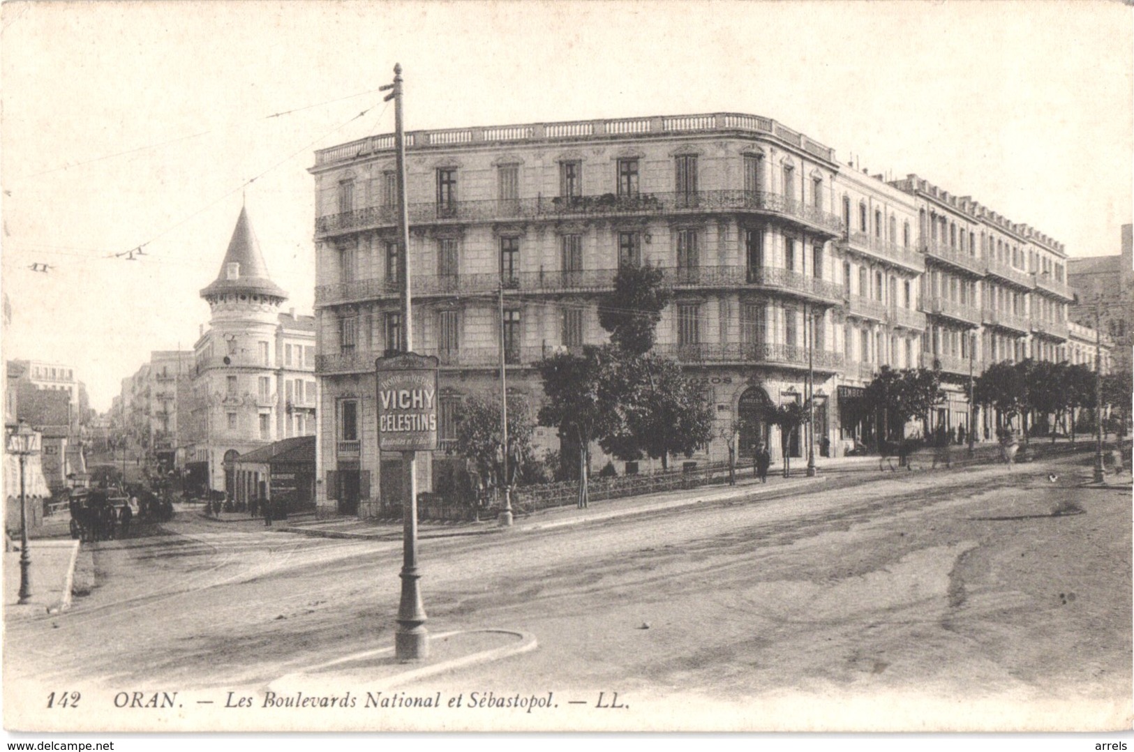 ALGERIE ORAN - LL 142 - Boulevard National Et Sébastopol - Pub Vichy Célestin - Belle - Oran