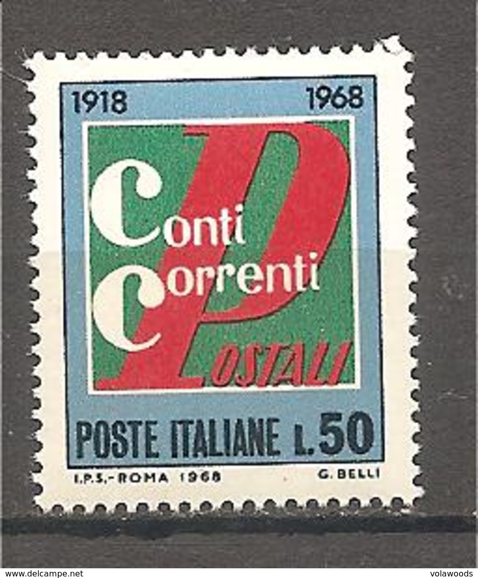 Italia - Serie Completa Nuova: Cinquantenario Dei Conti Correnti Postali - 1968 * G - Posta