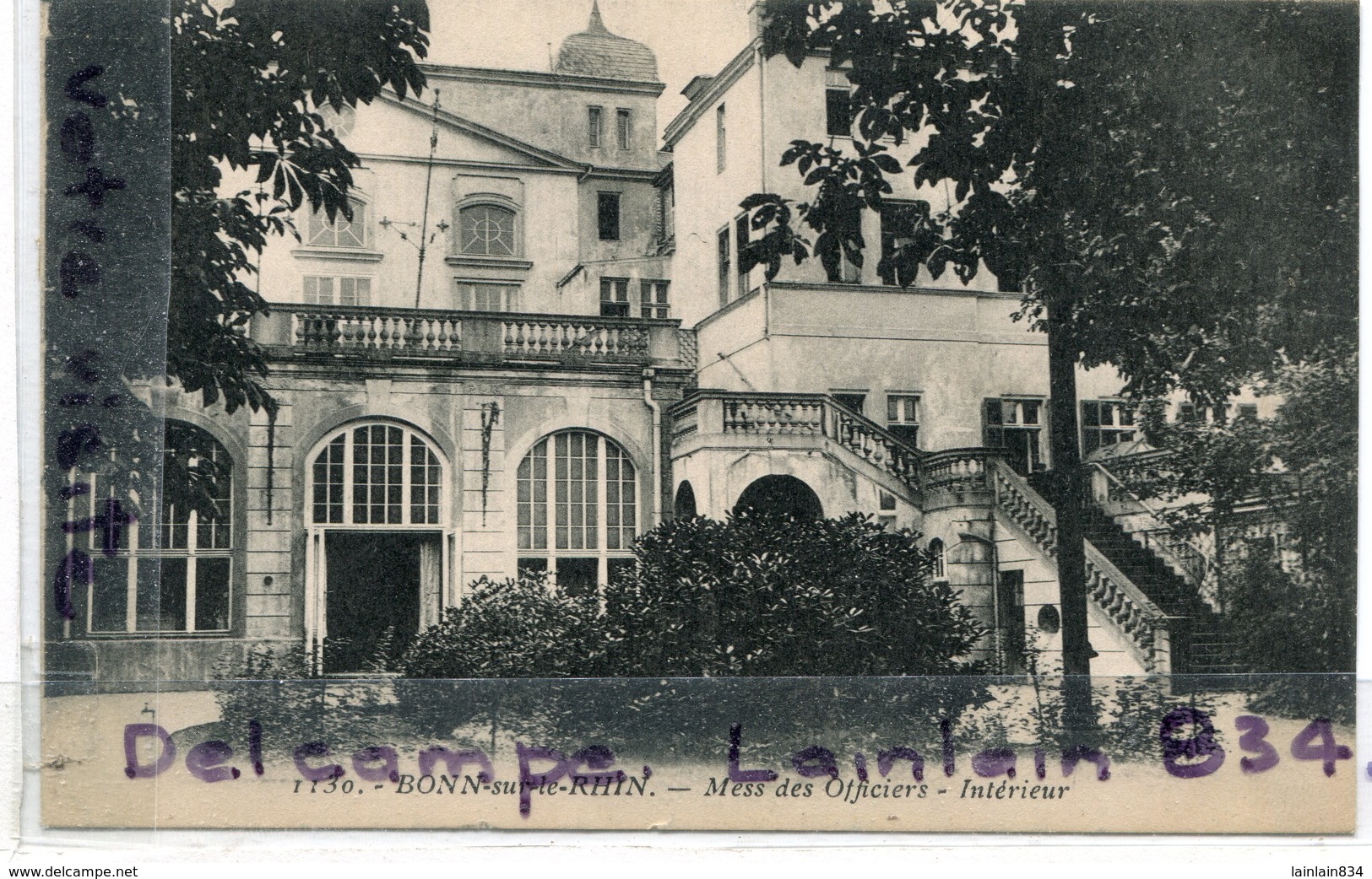 - 1130 - Bonn Sur Le Rhin, Mess Des Officiers, Intérieur, Cliché Peu Courant, écrite,TBE, Scans. - Bonn