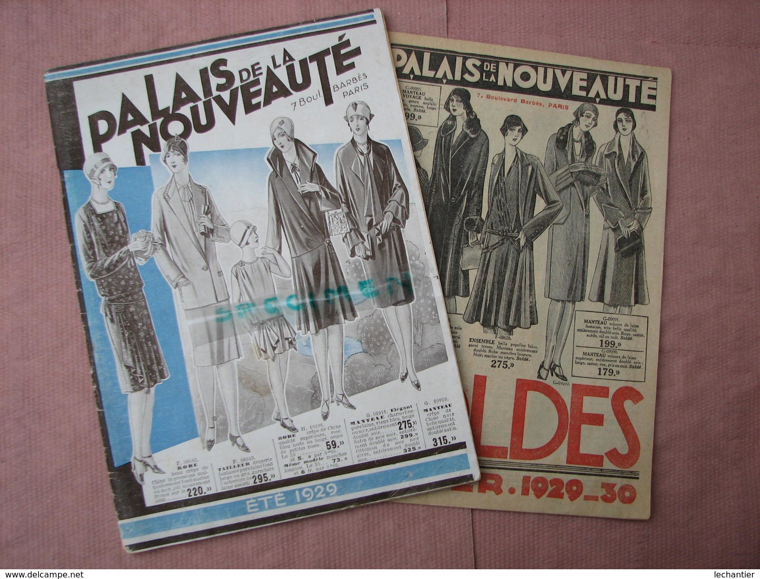 PALAIS De La NOUVEAUTE  2 Catalogues 1929  Mode, Cadeaux, Chapeaux, Equipement,jouets, Etc..  TBE - 1900-1940