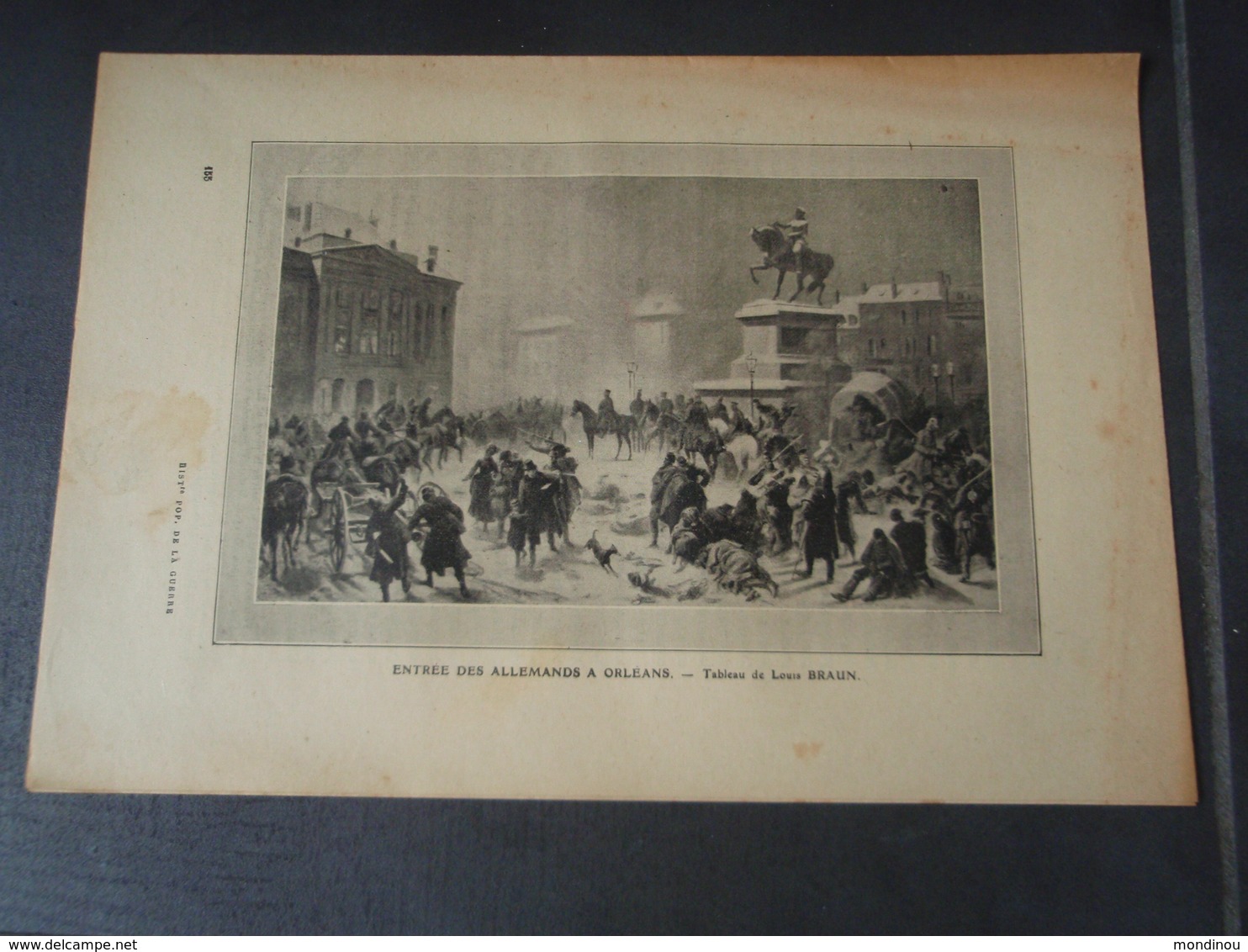 Entrée Des Allemands à Orléans Extrait De L'Histoire Populaire De La Guerre 1870/71  Tableau De  Louis BRAUN - Autres & Non Classés